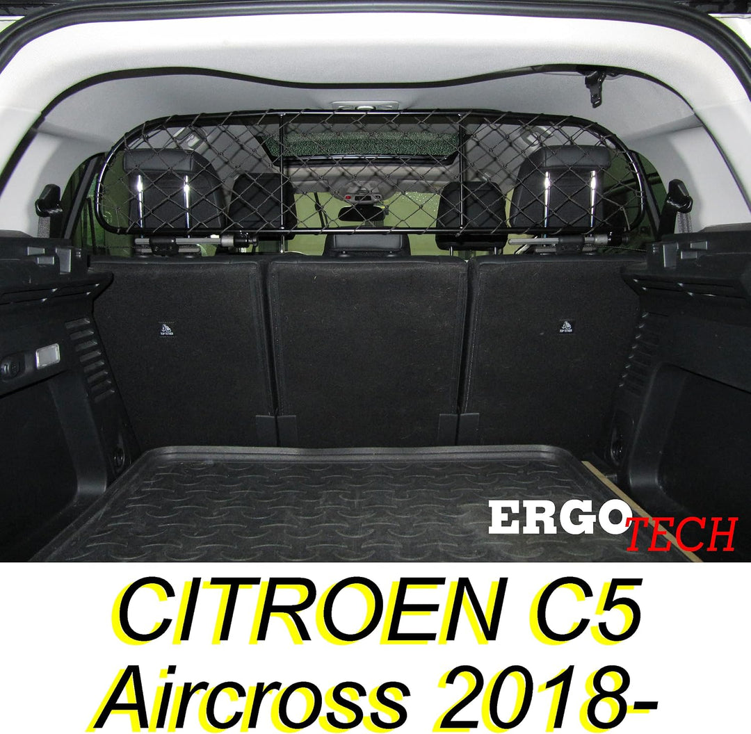 ERGOTECH Hundegitter für Citroen C5 Aircross, RDA65-S8 kct025, für Hunde und Gepäck