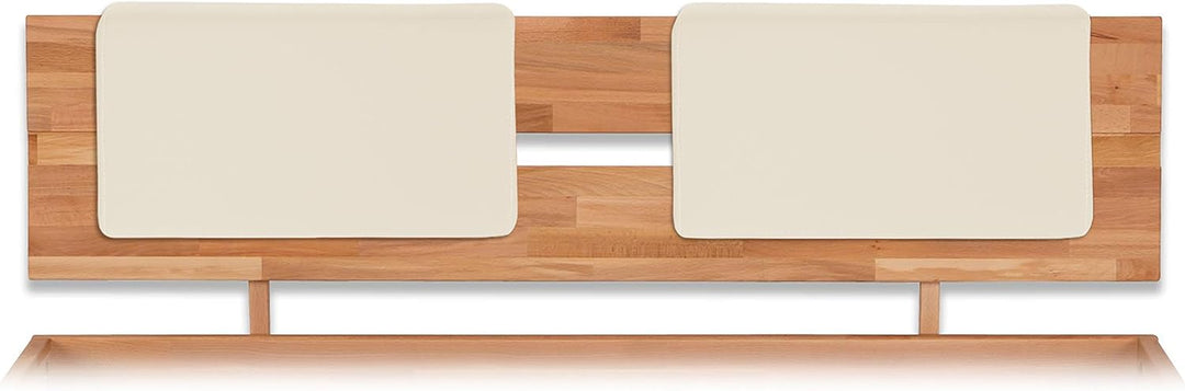 Bubema Polster-Steckkissen für Bettkopfteil, 2er-Set, für viele gängige Betten, Farbe: Ivory, Ivory