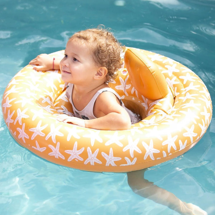 Babyschwimmer Float rosa Gold 0-1 Jahr Ø 69 cm Beige Seesterne, Ø 69 cm Beige Seesterne