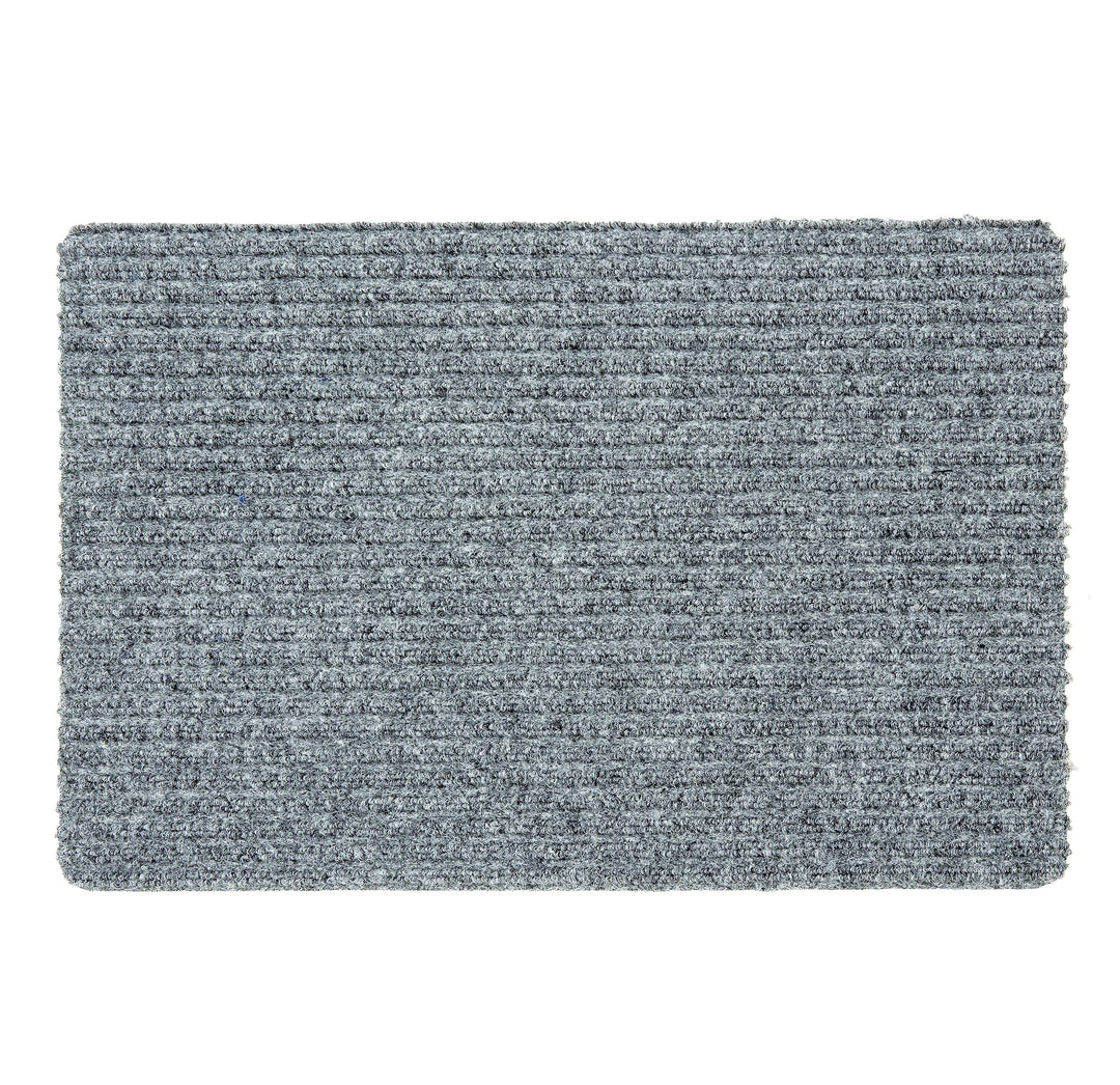 Astra Fussmatte innen Silber Schmutzfangmatte rutschfest – Türmatte 40x60 cm wasserabweisend – Rib L