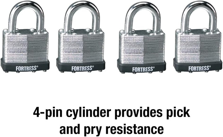 Master Lock 1803Q Vorhängeschloss, 4 Stück 4 Pack, Keyed-Alike, 4 Pack, Keyed-Alike