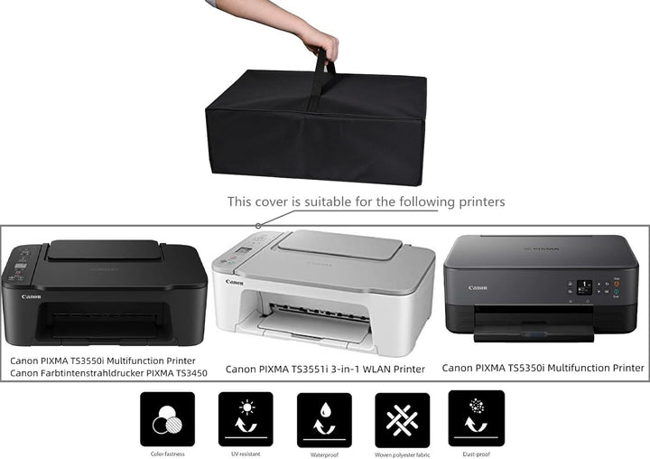 Schwerwiegender Stoff Wasserdichter Nylon Drucker Staubabdeckung Kompatibel Mit Canon PIXMA TS3550i