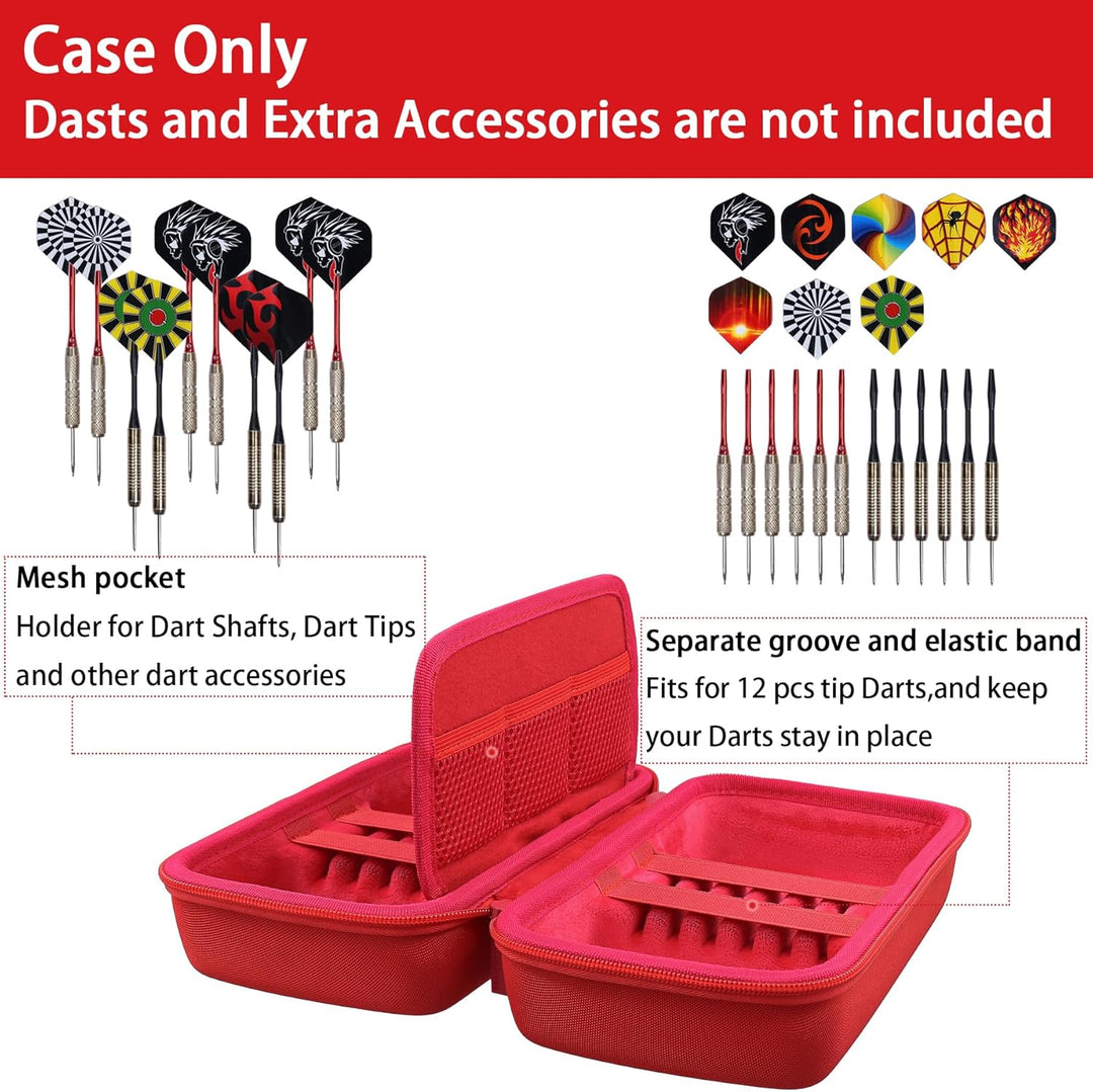 co2CREA Ersatz-Harte Hülle für 12 Dartpfeile mit Stahlspitze oder Darts mit weicher Spitze (nur Hüll