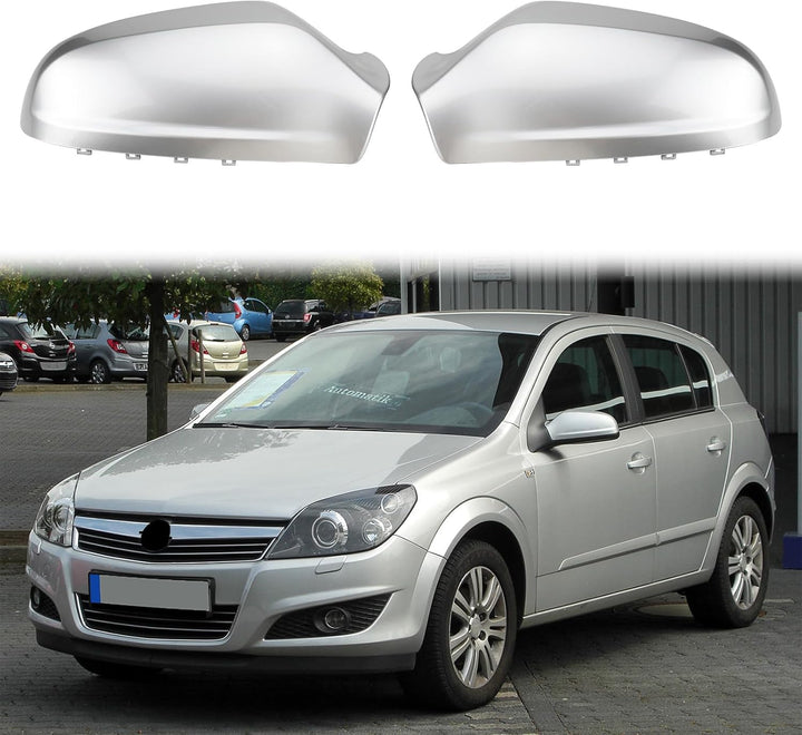 1 Paar Türspiegelabdeckungen Ersatz für 2004-2009 Opel Astra Auto Seitenspiegel Abdeckkappen Rückspi