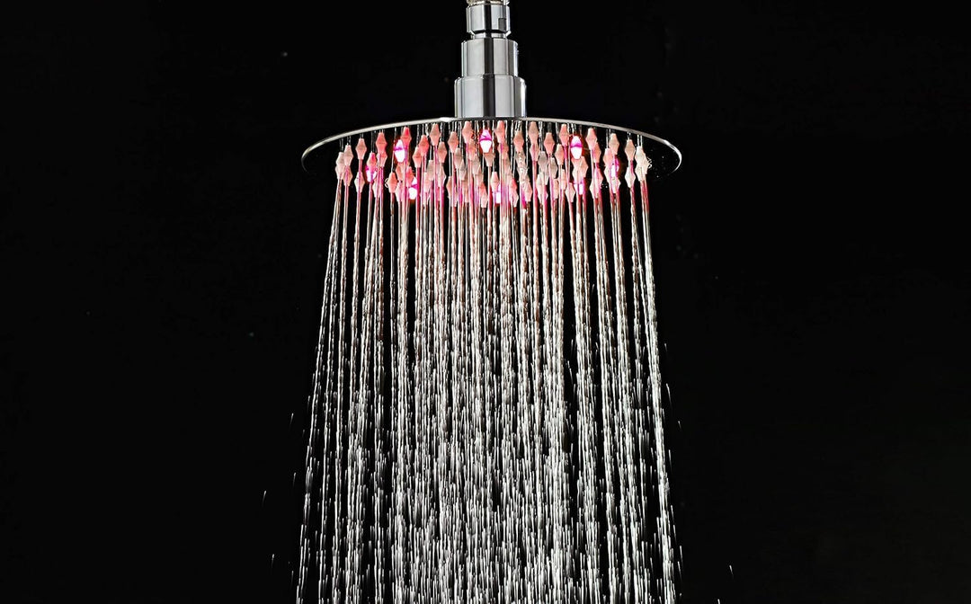 Fyeer -8 Zoll Led Regendusche Einbauduschköpfe Edelstahl Duschkopf Regenbrause Brausekopf aus Edelst