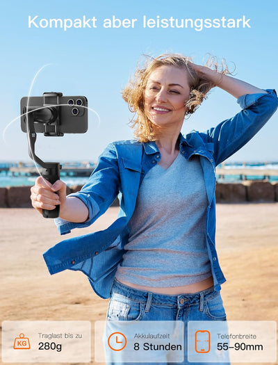 hohem iSteady XE Gimbal Stabilisator für Smartphone, 3-Achsen Tragbarer & Faltbarer Smartphone Gimba