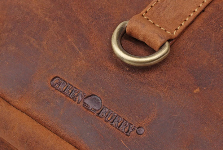 Greenburry Vintage Body-Crossover Bag-1 1613, Umhängetasche Brown, Brown