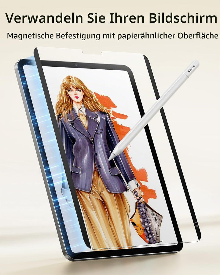 ESR Paper-Feel Magnet Schutzfolie Kompatibel mit iPad Pro 12.9 (2022/2021/2020/2018), Papiergefühlte