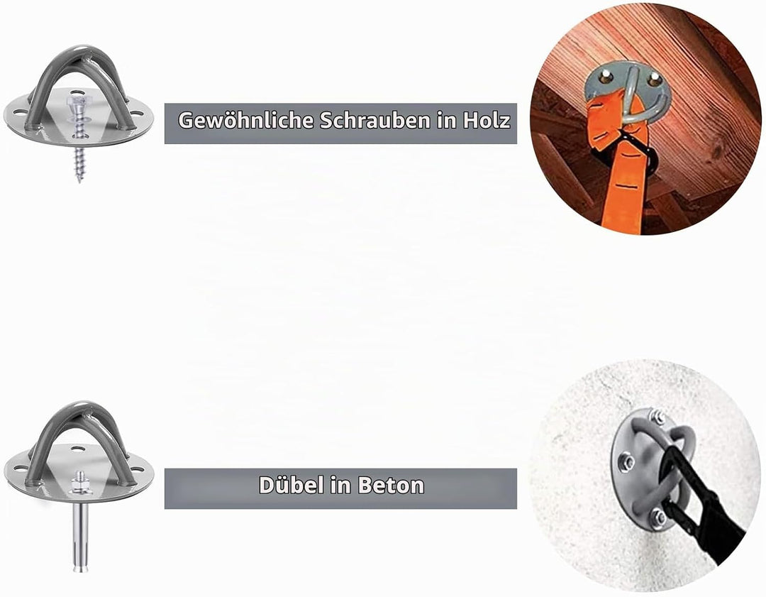 jiuzcare Suspension Trainer Mount Deckenhaken Hängesessel Wandanker Deckenhaken Schwerlast Wandhalte