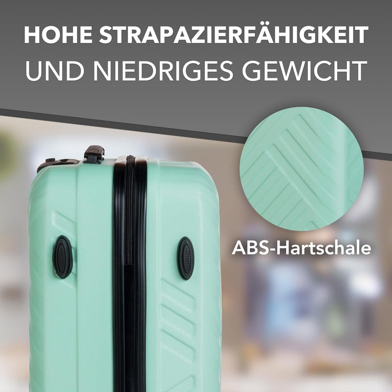 Xonic Design Reisekoffer - Hartschalen-Koffer mit 360° Leichtlauf-Rollen - hochwertiger Trolley mit