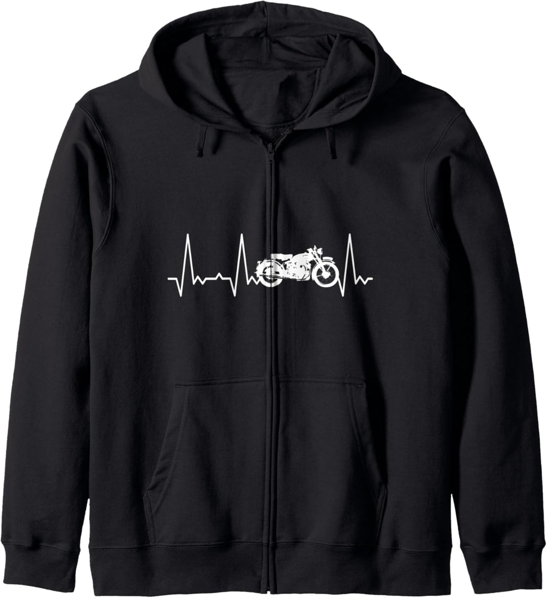 Herzschlag Motorrad Kapuzenjacke