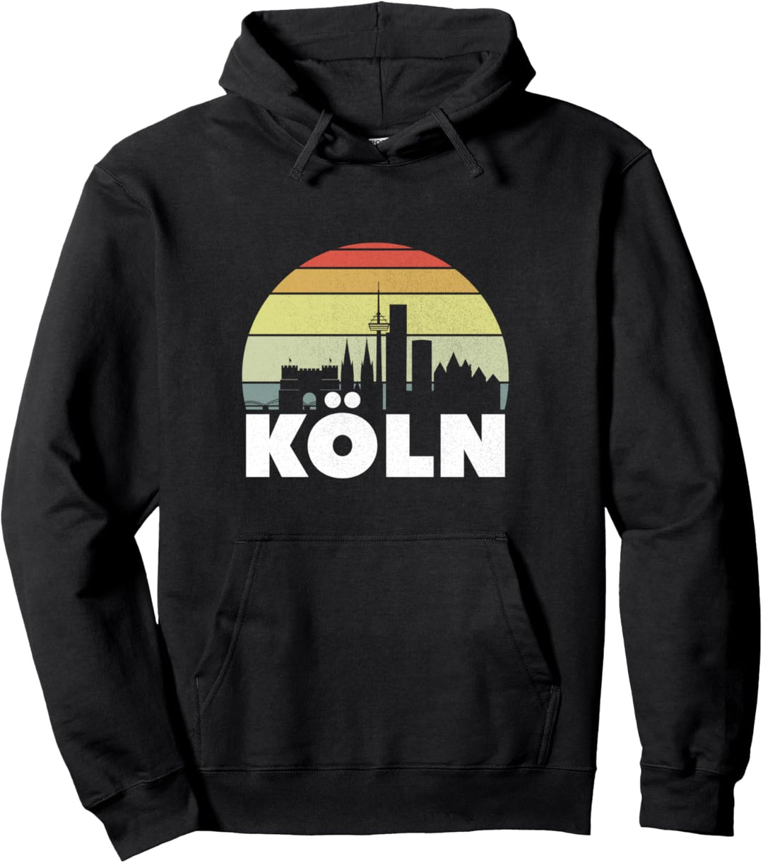 Köln Skyline Stadt Vintage Retro Heimat Geschenk Pullover Hoodie