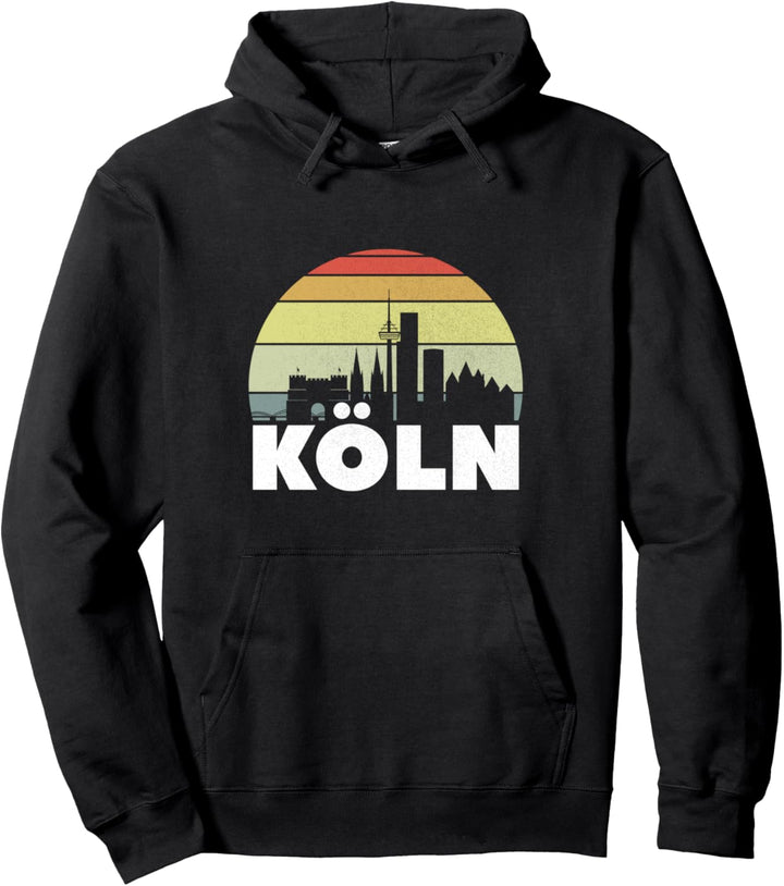 Köln Skyline Stadt Vintage Retro Heimat Geschenk Pullover Hoodie