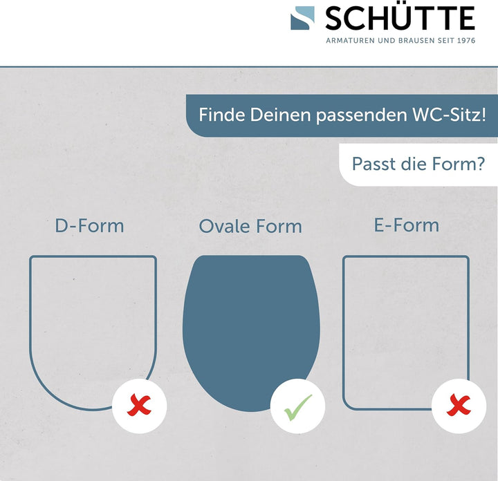 SCHÜTTE WC-Sitz LEUCHTTURM mit Absenkautomatik aus Duroplast, hochwertiger Toilettendeckel mit 175kg