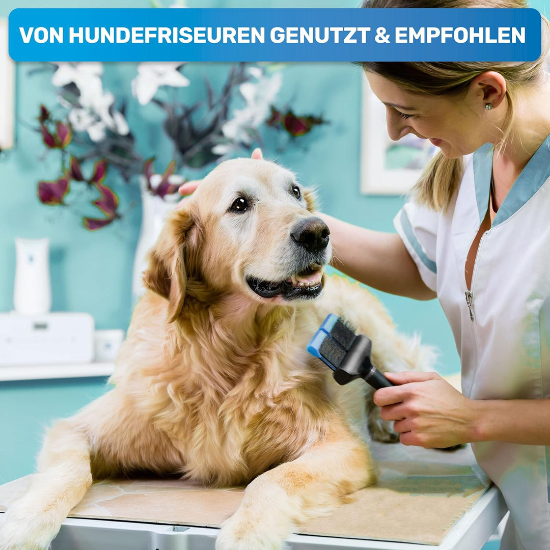 BluePet "ZupfZeug Pro" Professionelle Hundebürste Langhaar - Zupfbürste für Hunde und Katzen - Entfe