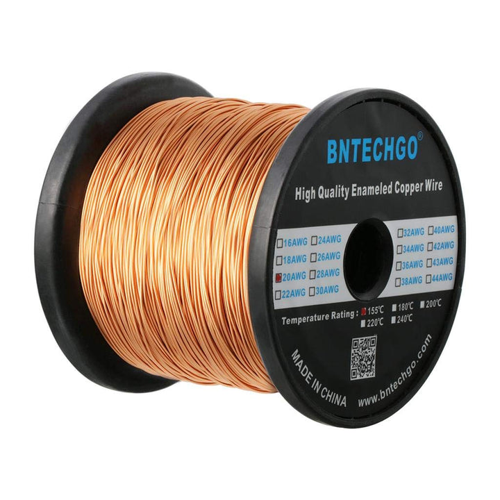 BNTECHGO 20 AWG Magnet Wire - Enameled Copper Wire - Enameled Magnet Winding Wire - 3.0 lb - 0.0315"