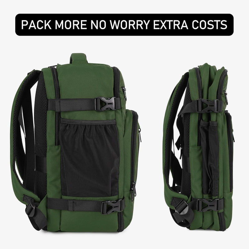 ECOHUB Rucksack 40x20x25 für Ryanair Flugzeug Reiserucksack Handgepäck Gepäck Laptop Daypacks PET-Re