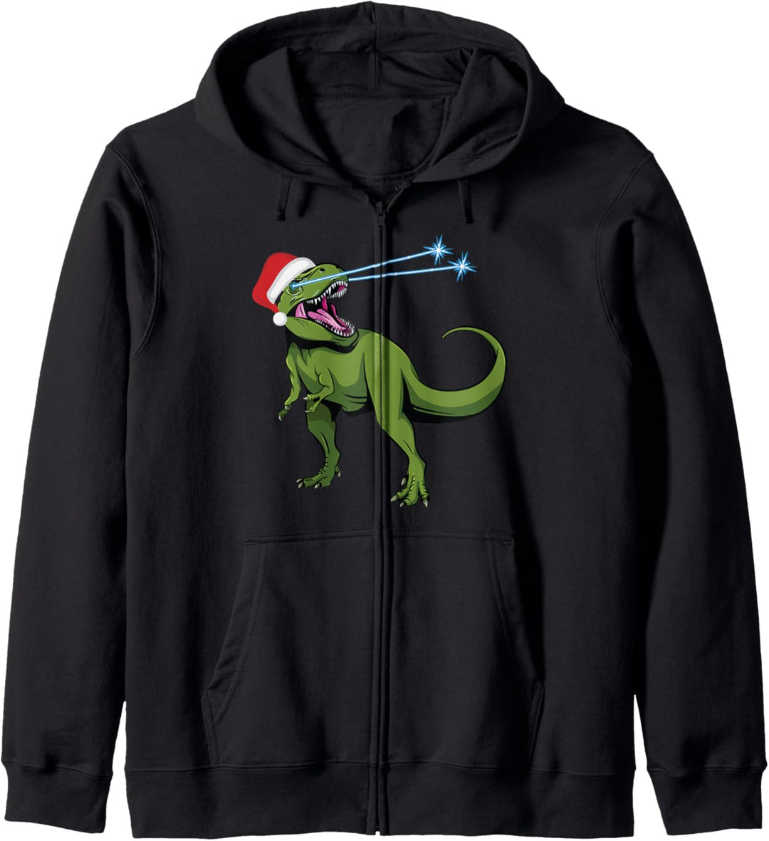 Dinosaurier in einem Weihnachtsmannhut – Weihnachtsdino Kapuzenjacke
