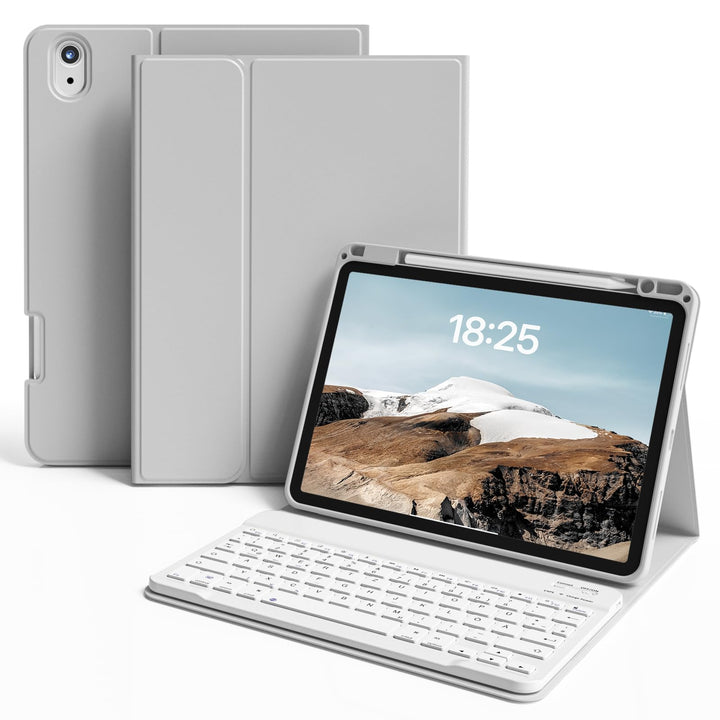 Hülle mit Tastatur für iPad Air 11 Zoll (2025 M3/2024 M2), iPad Air 5./4. Gen(2022/2020) 10.9 Zoll,