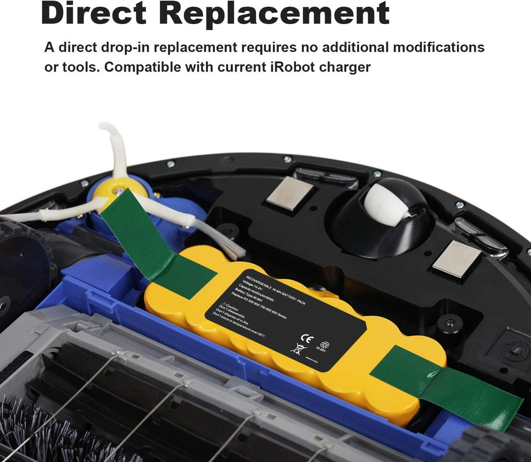 ARyee 14.4V 5000mAh NI-MH Akku Kompatibel mit iRobot Roomba 510 530 531 532 533 540 545 550 552 560