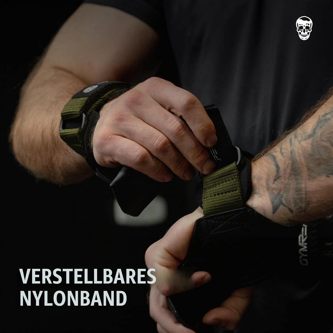 Gymreapers Gewichthebergriffe (Paar) für schweres Powerlifting, Kreuzheben, Rudern, Klimmzüge, mit N