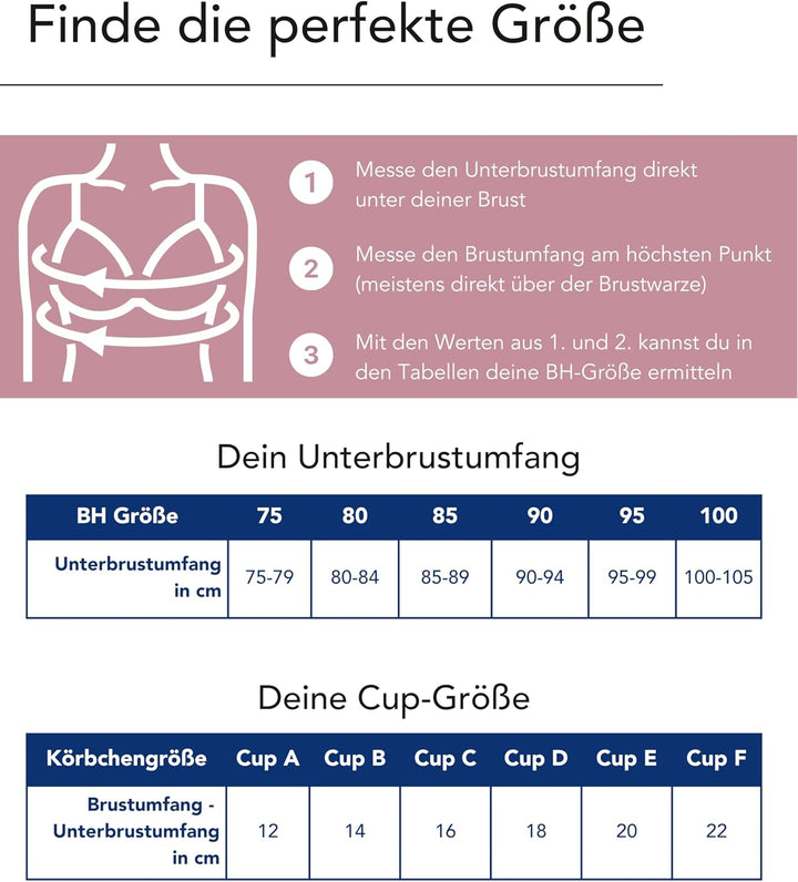 SUSA BH ohne Bügel I Minimizer BH mit seitlich am Cup angebrachter Spitze I Bügelloser BH mit breite