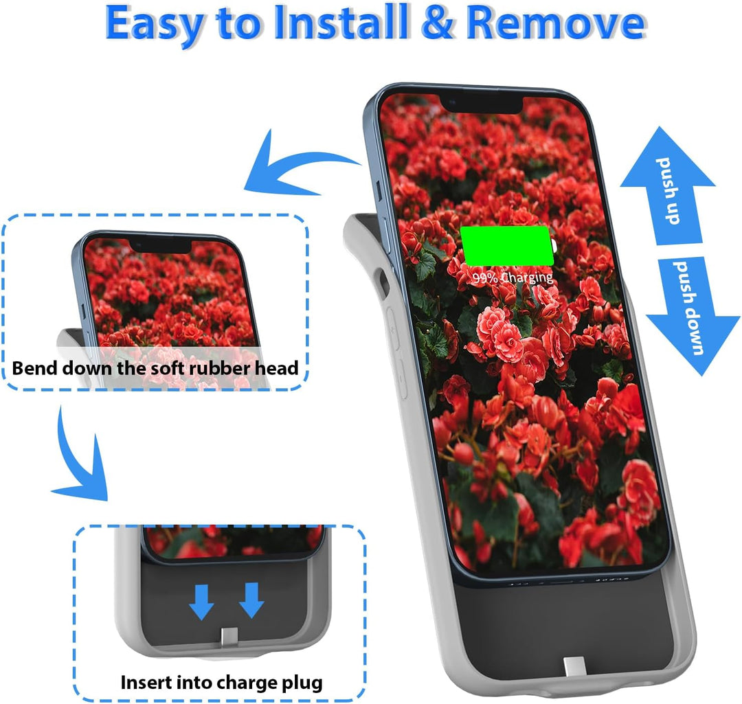HUOBAO Batteriehülle für iPhone 13 Pro, [6000mAh] Ladegerät Hülle für iPhone 13 Pro, Schützende trag