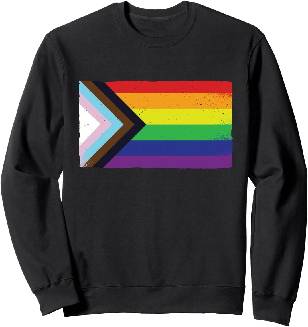 LGBT Gay Lesben CSD Pride Flag LGBTQ Grunge Sweatshirt