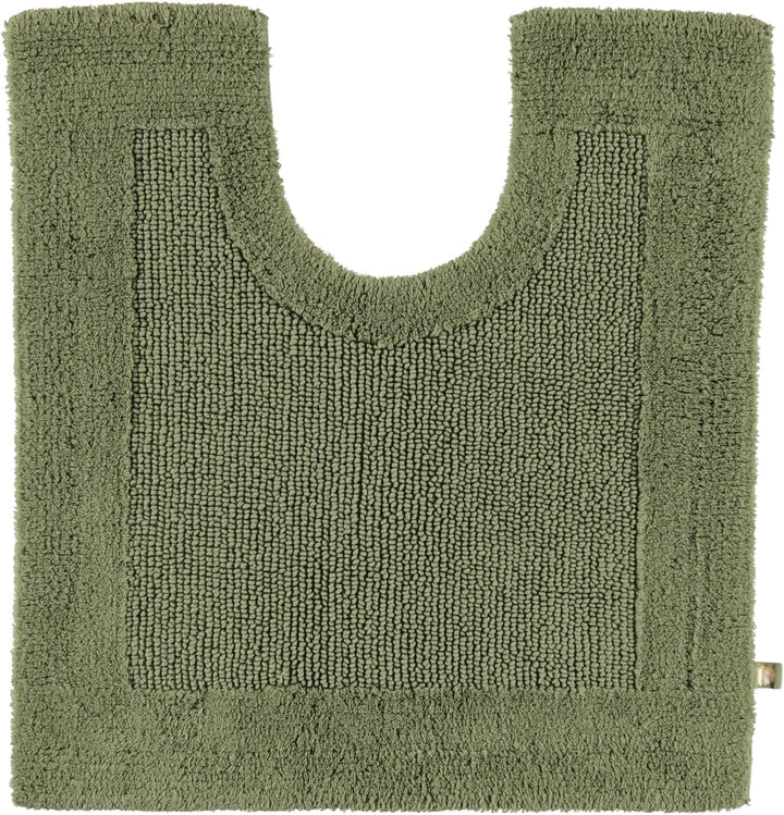 Rhomtuft Badteppiche Prestige Olive - 404 Toilettenvorlage mit Ausschnitt 60x60 cm, Toilettenvorlage