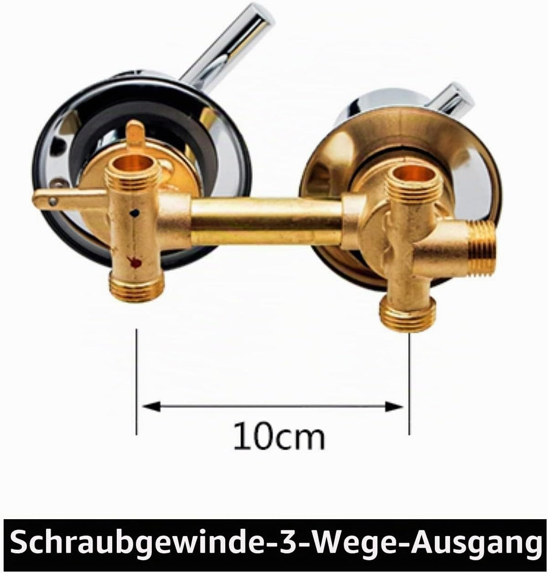 AFUDER Wandmontage Dusche Zimmer 2/3/4/5 Wege Wasserauslass Messing Dusche Wasserhahn Schraube oder