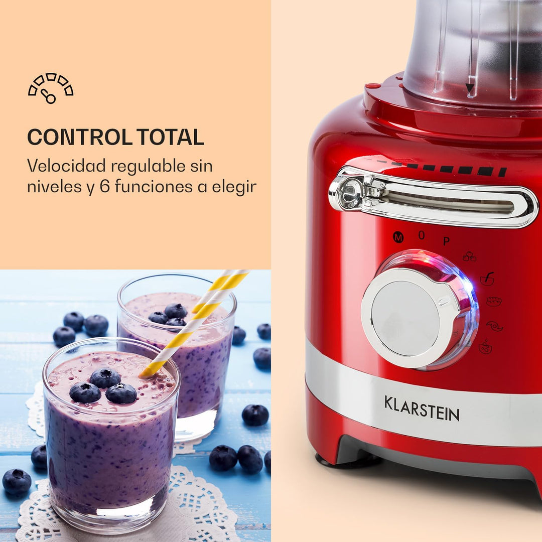 Klarstein Luca Multifunktionsmixer Standmixer Zerkleinerer Küchenreibe Saftpresse Food Processor, 10