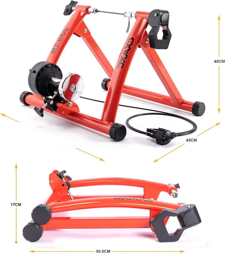 CXWXC Fahrrad Rollentrainer Indoor für 26-29 Zoll Reifen Rennrad Rollentrainer Klappbarer Fahrradrol