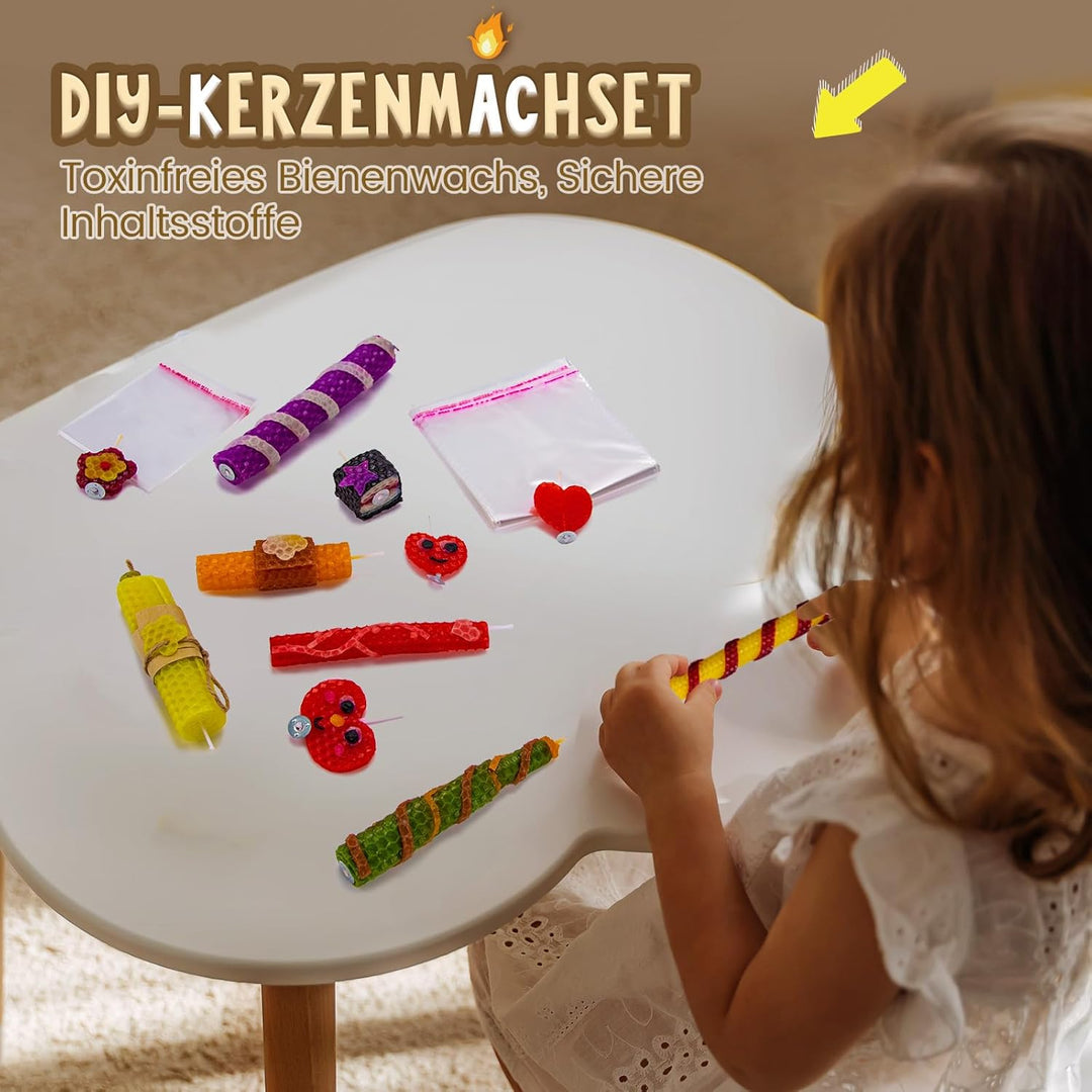 BuzzoXerex Bienenwachsplatten für Kerzen, 24 Stück Farbenfrohe Wachsplatten für Kerzen(20 x 20cm), K