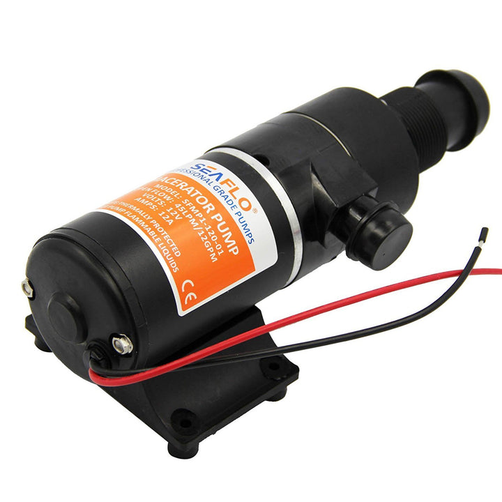LIGHTEU DC 12V 45L/min SEAFLO Zerhackerpumpe/Fäkalienpumpe für Marine,Boote,Yacht,Wohnwagen, Camping