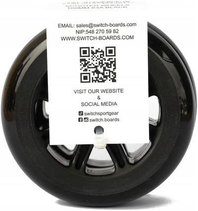 Schwarz Roller Räder 100mm x 24mm 83A Stunt Scooter Wheels Switch