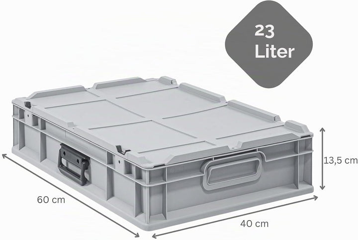 PROREGAL Eurobox NextGen Portable | HxBxT 13,5x40x60cm | 23 Liter | Eurobehälter, Transportbox, Tran