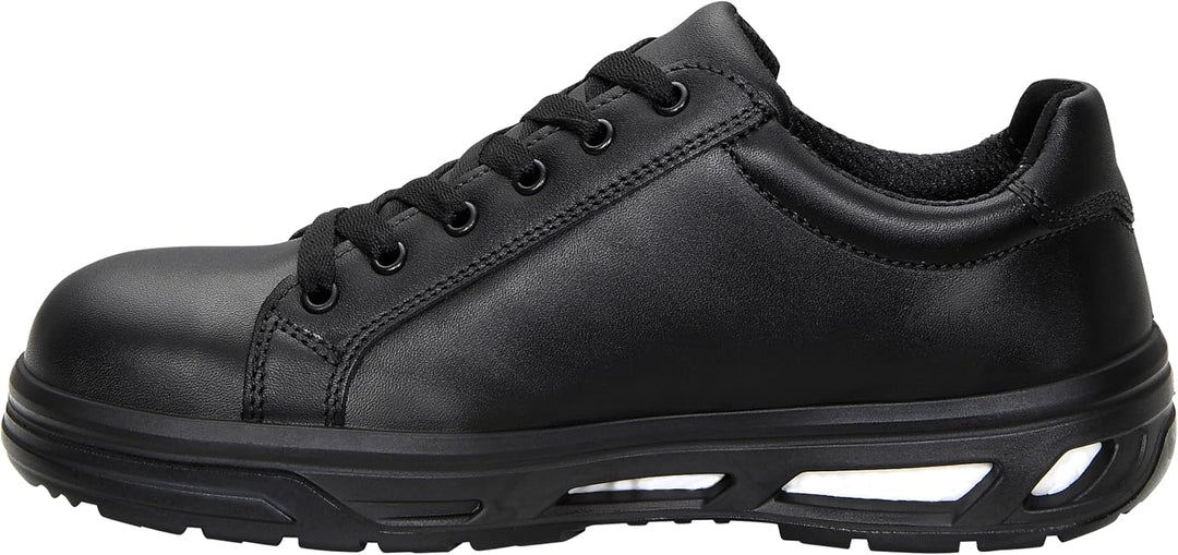 ELTEN Sicherheitsschuhe Noel XX10 Black Low ESD S2, Damen und Herren, Leder, Stahlkappe, leicht, spo