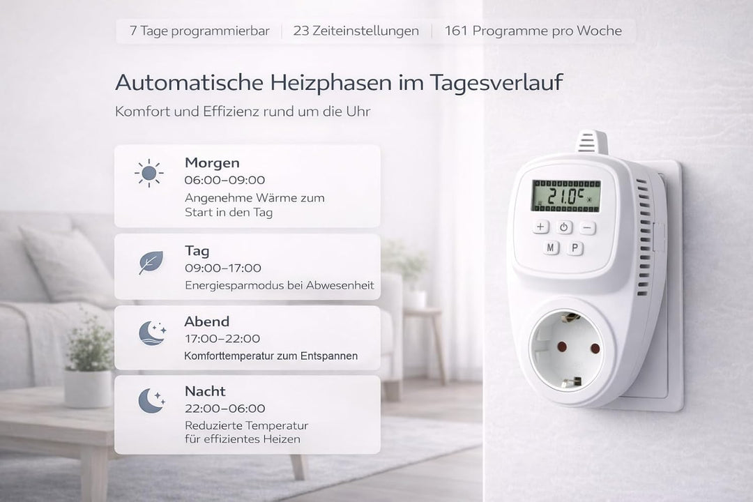 VIESTA TH12 Thermostat Thermostatstecker Steckdosenthermostat für Infrarotheizung Heizpaneele Heizun