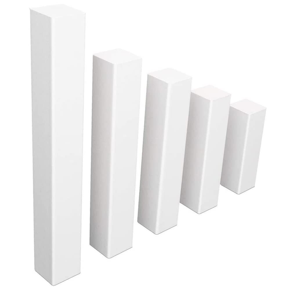 Universal Fussleisten Eckturm | MDF WEISS | (ohne Fase) | 65 mm / 20 Stück 65 mm / 20 Stück Eckturm