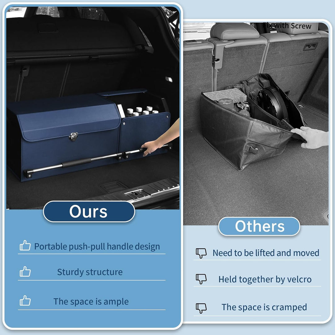 Auto Kofferraum Organizer mit Deckel – 2-in-1 Modulares XXL-Aufbewahrungsbox, Multifunktionaler Koff