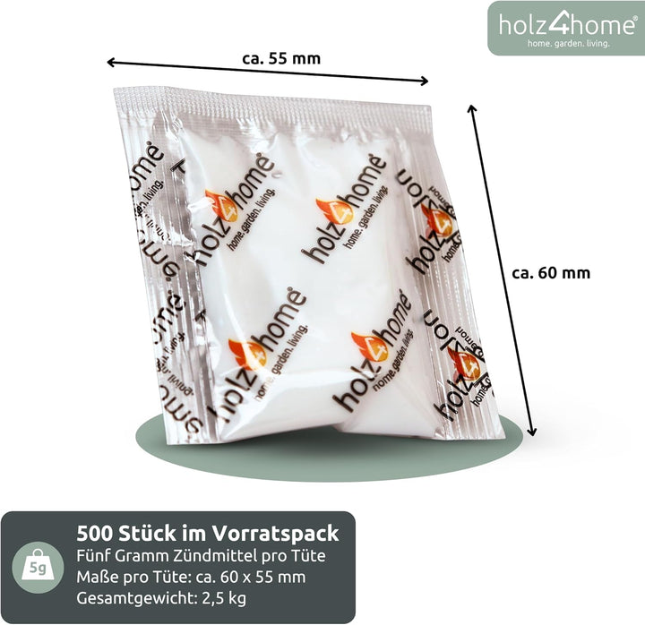 holz4home® Anzündtüten 500 Stück Grillanzünder Kaminanzünder Anzünder I Ofenanzünder Kaminofenanzünd
