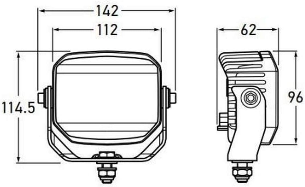 HELLA - LED-Arbeitsscheinwerfer - Power Beam 1000 - 24/12V - 850lm - Anbau/Schraubanschluss - schwen