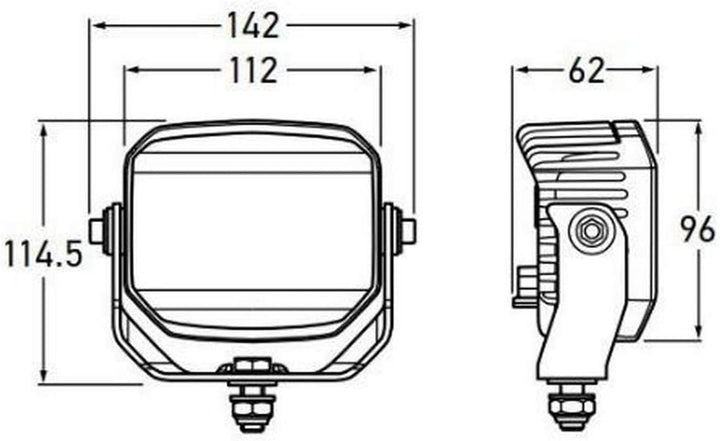 HELLA - LED-Arbeitsscheinwerfer - Power Beam 1000 - 24/12V - 850lm - Anbau/Schraubanschluss - schwen