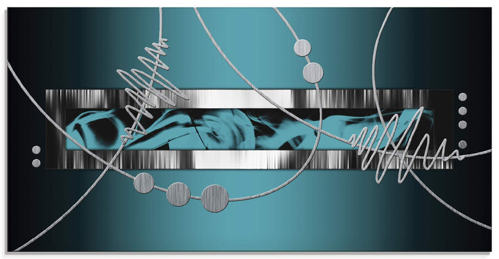 ARTland Glasbilder Wandbild Glas Bild einteilig 60x30 cm Querformat Moderne Kunst Abstrakt Muster Gr