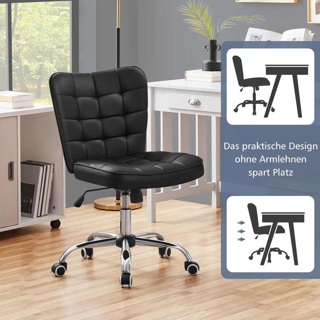 Yaheetech Bürostuhl Schreibtischstuhl Ergonomisch Drehstuhl höhenverstellbar Kosmetikhocker Chefsess