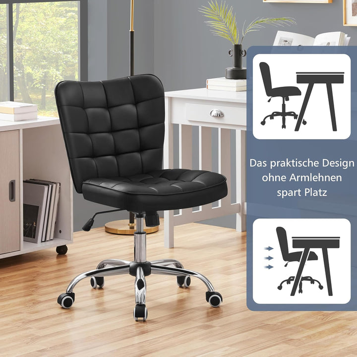 Yaheetech Bürostuhl Schreibtischstuhl Ergonomisch Drehstuhl höhenverstellbar Kosmetikhocker Chefsess