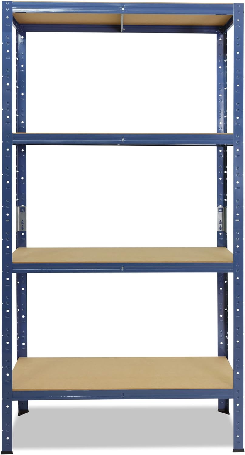 shelfplaza® 155x50x30cm Home Schwerlastregal blau/Metallregal mit 4 Böden/Kellerregal Metall, Garage
