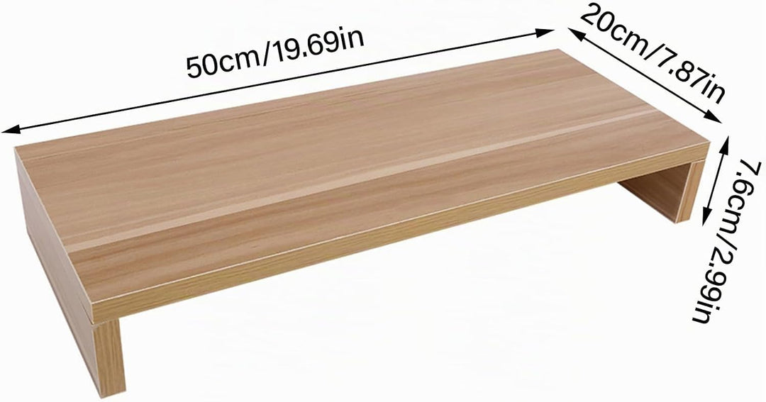 Monitorständer aus Holz, Schreibtisch-Monitorständer, für Monitor Fernseher Notebook Display Regal 5