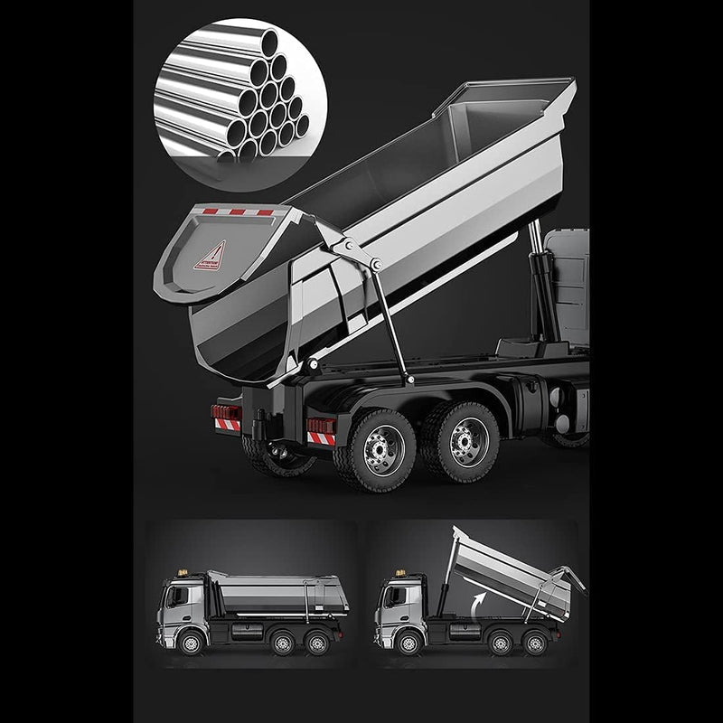 s-idee® E590-003 Mercedes Arocs Rc Dump Truck Metall Kipper 1:20 LKW 10 Kanal Kipplader Double E CAD