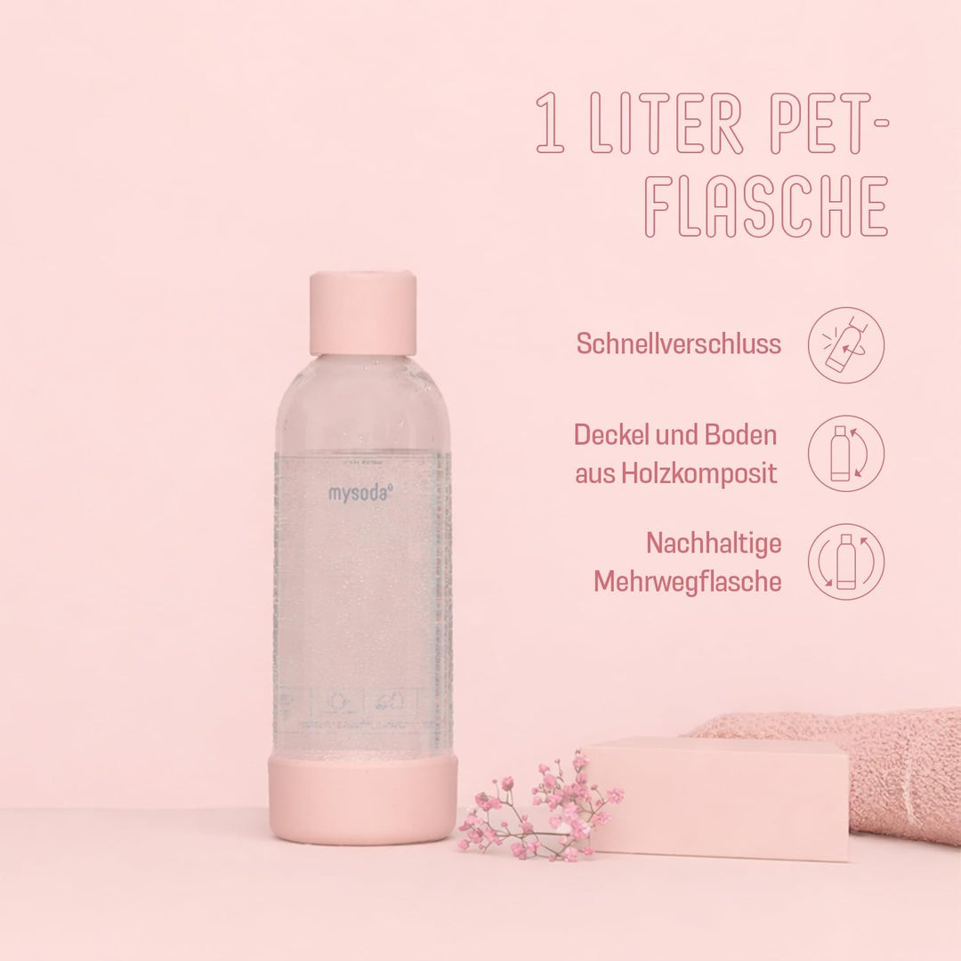 Mysoda: Wasserflasche für Wassersprudler, BPA-freies Plastik, mit "Quick-Lock" Schnellverschluss, De